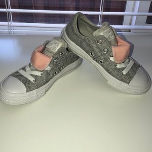 Grey and Pink Girls Converse